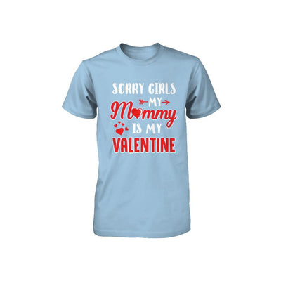 Funny Valentines Day Toddler Boy Mommy Is My Valentine Youth-Youth Shirt-Toddler T-Shirt-Light Blue