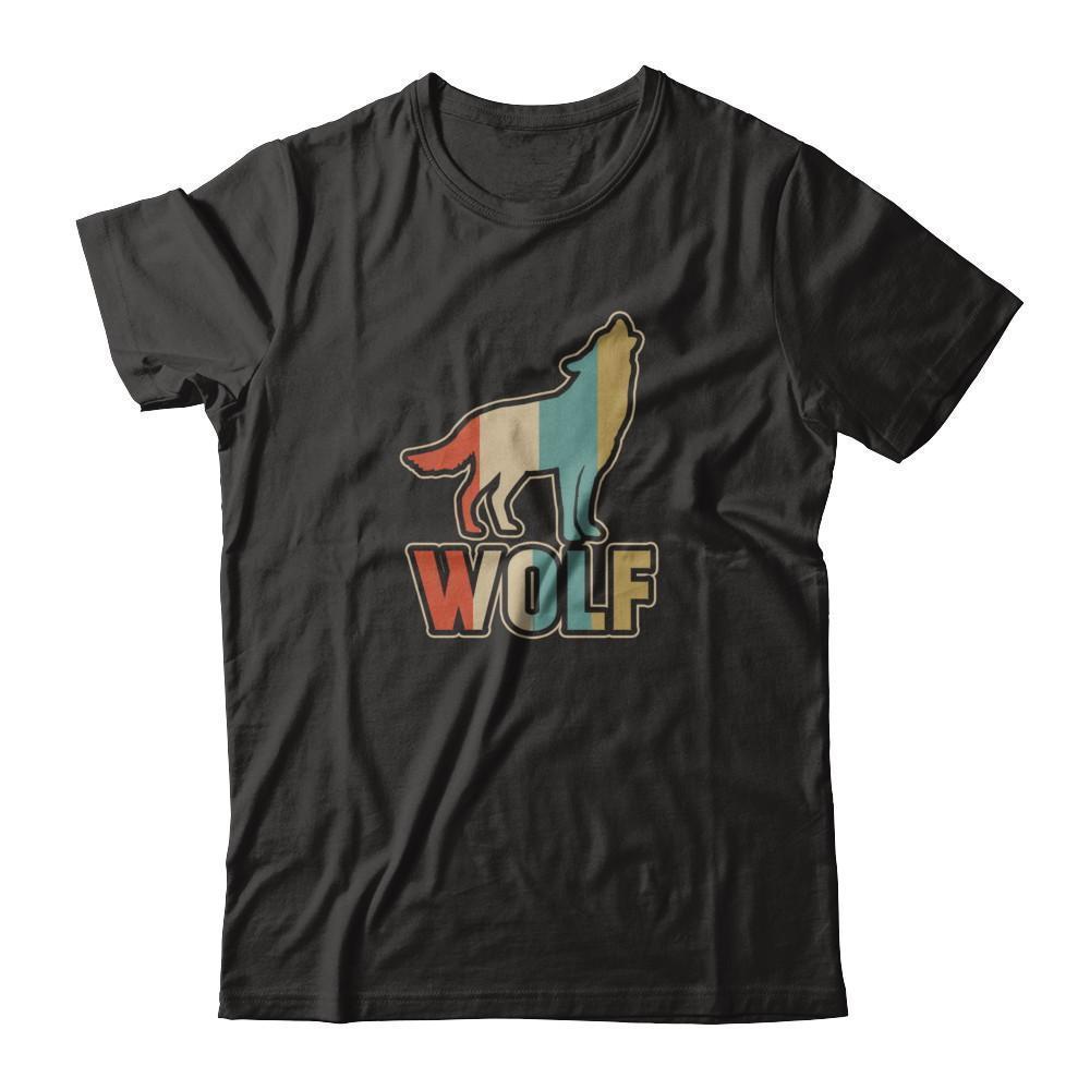 Classic Vintage Retro Style Wolf-T-Shirt & Tank Top-Premium T-Shirt-Black