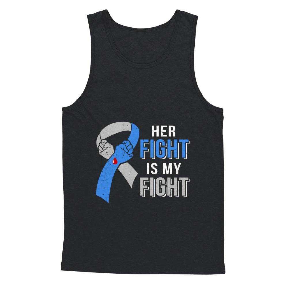 Her Fight Is My Fight Diabetes Awareness-T-Shirt & Hoodie-Unisex Tank-Black