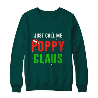 Santa Poppy Claus Matching Family Christmas Pajamas-T-Shirt & Sweatshirt-Crewneck Sweatshirt-Deep Forest