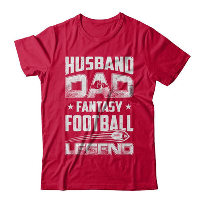 Husband Dad Fantasy Football Legend Fathers Day Gift-T-Shirt & Hoodie-Classic T-Shirt-Red