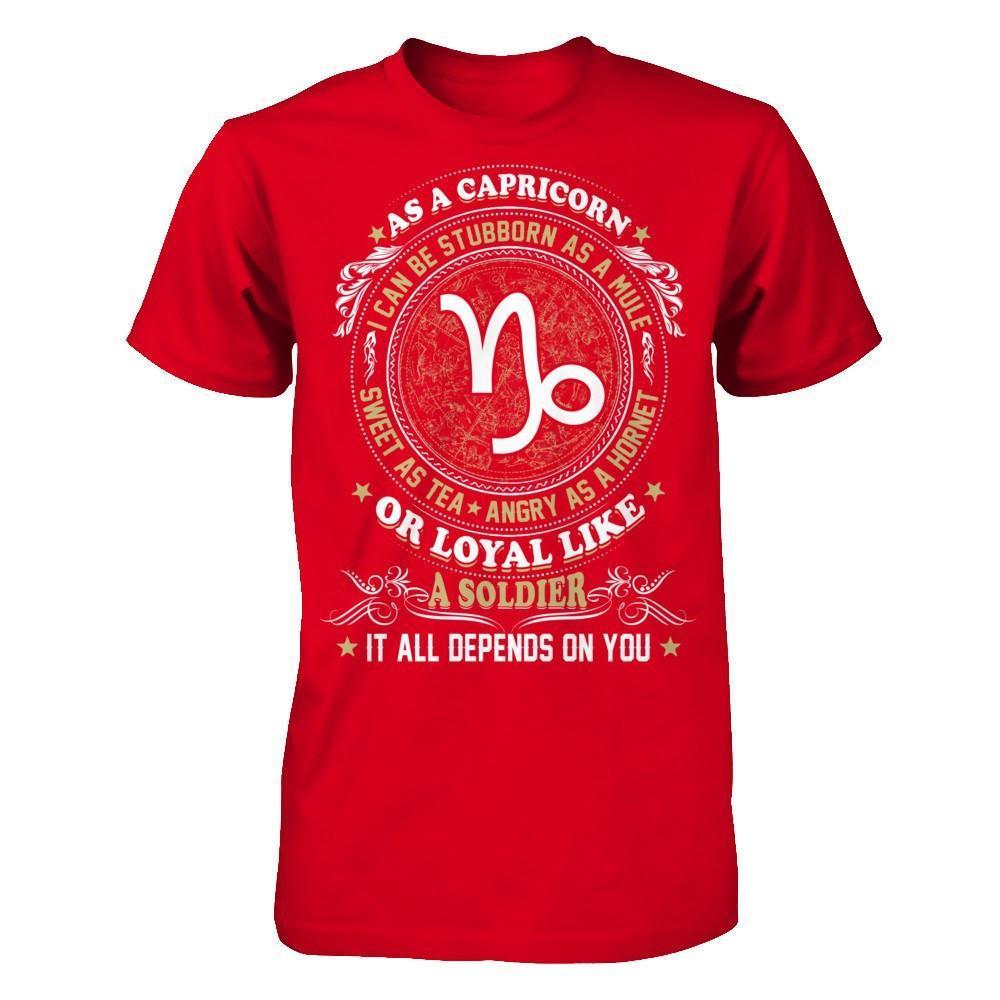 As A Capricorn I Can Be Stubborn As A Mule-T-Shirt & Hoodie-Premium T-Shirt-Red