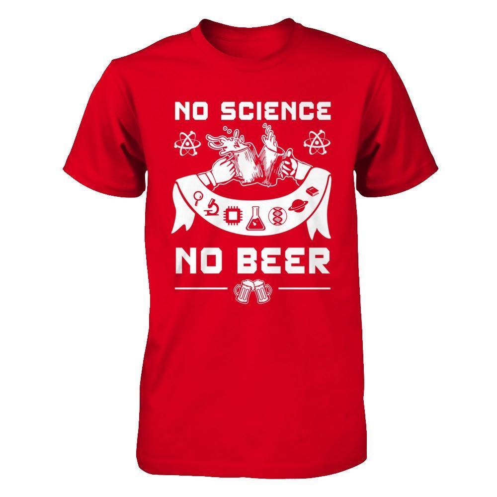 No Science No Beer March For Science-T-Shirt & Hoodie-Premium T-Shirt-Red