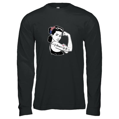 4Th Of July Veteran's Wife From Husband Army-T-Shirt & Tank Top-Long Sleeve T-Shirt-Black