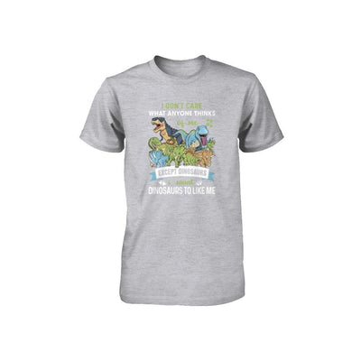 I Don't Care Except Dinosaurs Want Dinosaurs To Like Me Youth-Youth Shirt-Youth T-Shirt-Athletic Heather