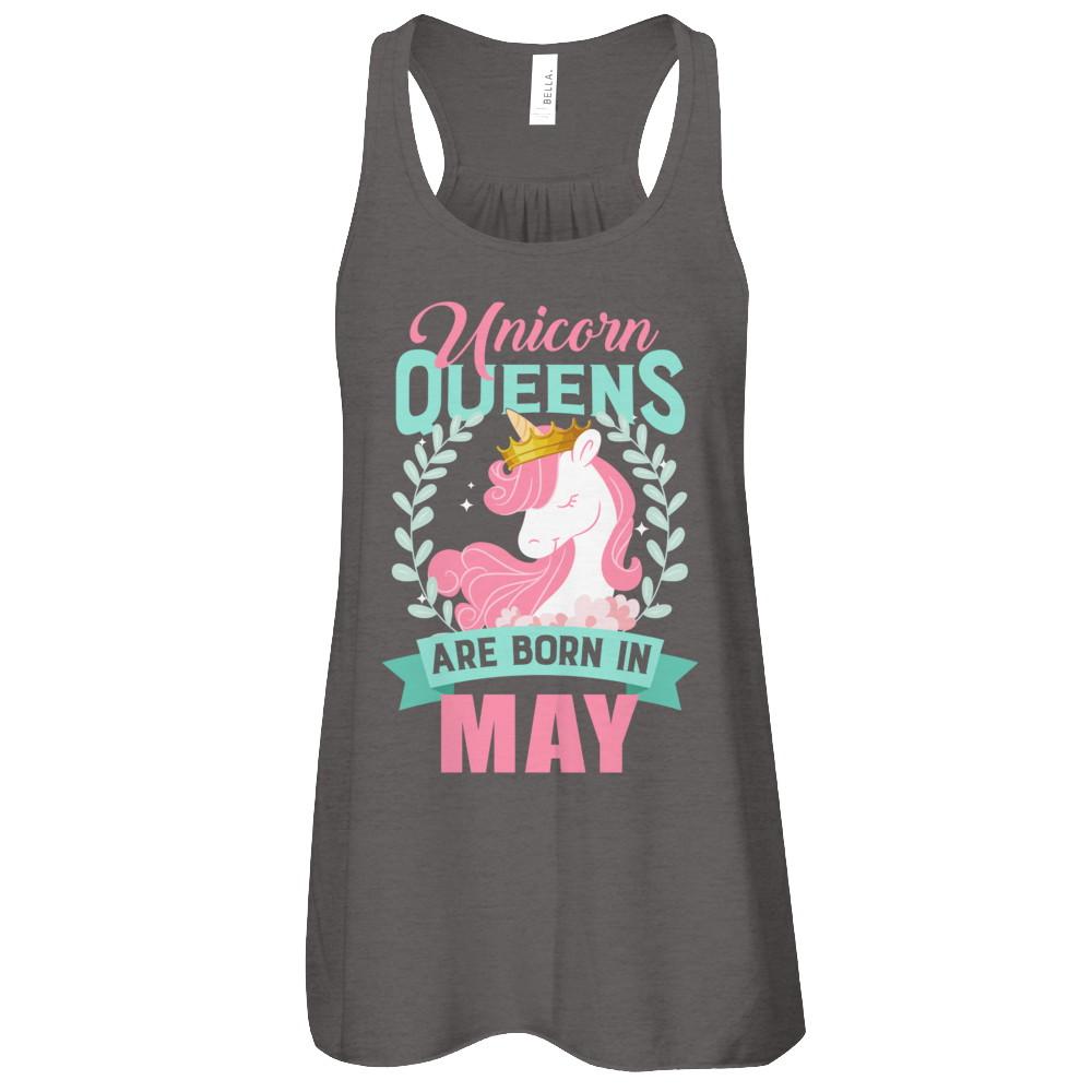 Unicorn Queens Are Born In May Birthday Gift-T-Shirt & Tank Top-