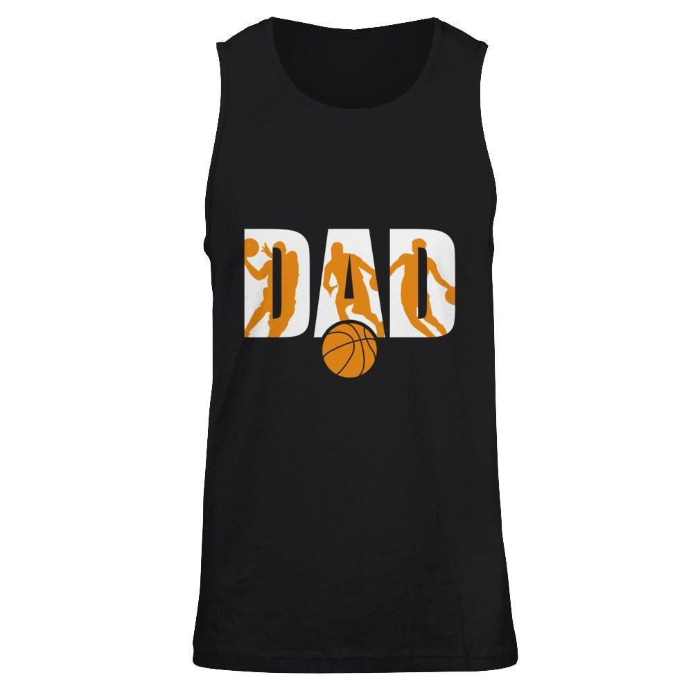Basketball Dad Father's Day-T-Shirt & Hoodie-Unisex Tank-Black