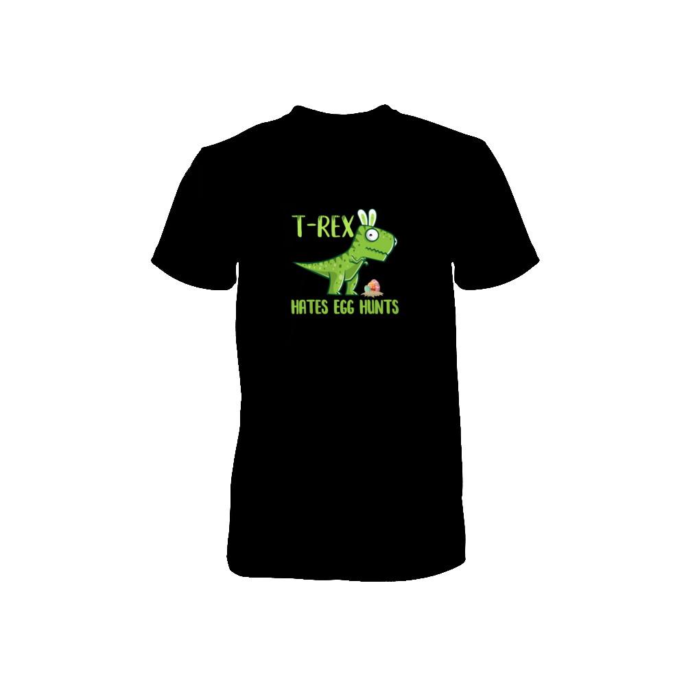 Funny Easter Bunny Dinosaur T-Rex Hates Egg Hunts Youth-Youth Shirt-Toddler T-Shirt-Black