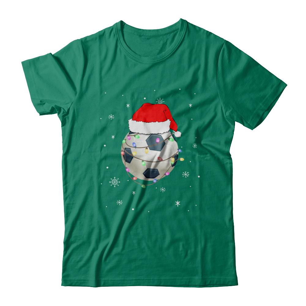 Santa Hat Soccer Christmas Gifts-T-Shirt & Sweatshirt-Classic T-Shirt-Kelly Green