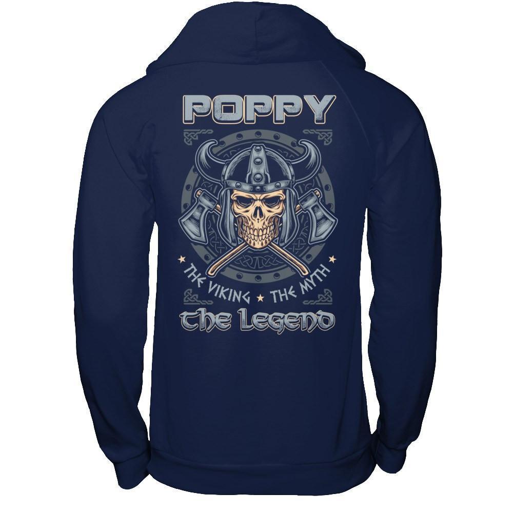 Poppy The Viking The Myth The Legend-T-Shirt & Hoodie-Pullover Hoodie-Navy