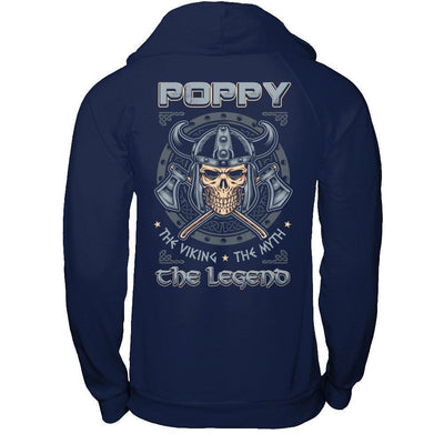 Poppy The Viking The Myth The Legend-T-Shirt & Hoodie-Pullover Hoodie-Navy