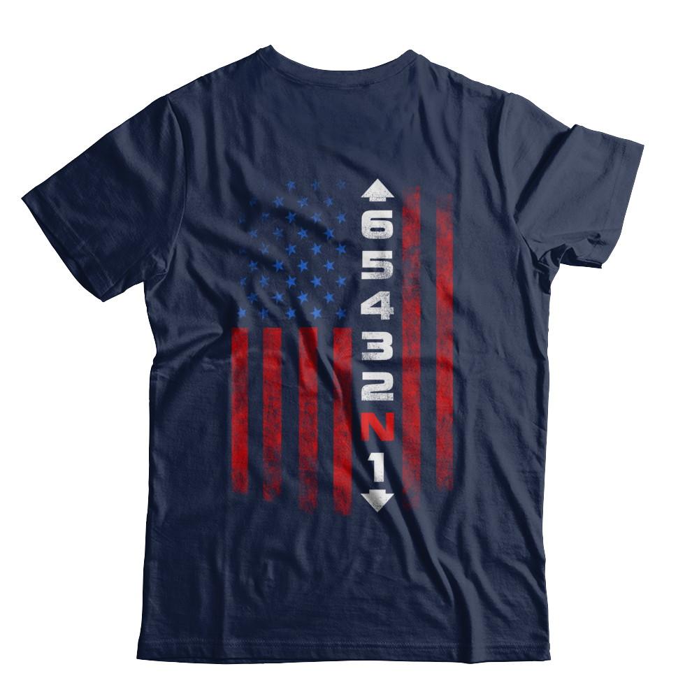 Motorcycle Gears Fun Motorbike American Us Flag-T-Shirt & Hoodie-Classic T-Shirt-Navy