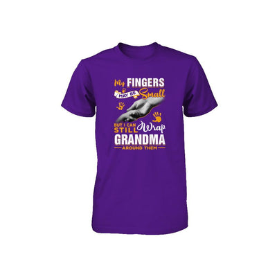 My Fingers May Be Small But I Can Still Wrap Grandma Youth-Youth Shirt-Youth T-Shirt-Team Purple