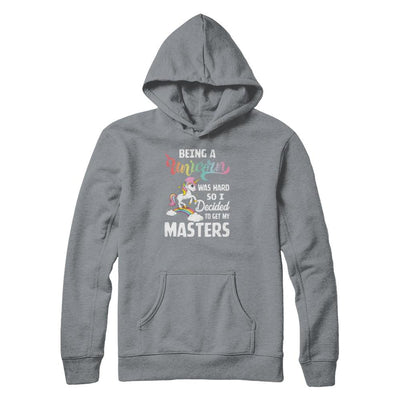 Funny Unicorn Masters Degree Graduation Graduate Gift-T-Shirt & Tank Top-Pullover Hoodie-Light Steel