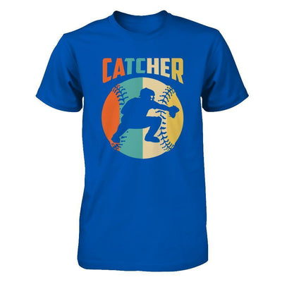 Classic Vintage Retro Style Catcher Baseball-T-Shirt & Hoodie-Premium T-Shirt-Royal
