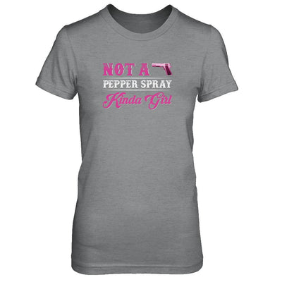Not A Pepper Spray Kinda Girl Gun Girl-T-Shirt & Tank Top-Women's T-Shirt-Sport Grey