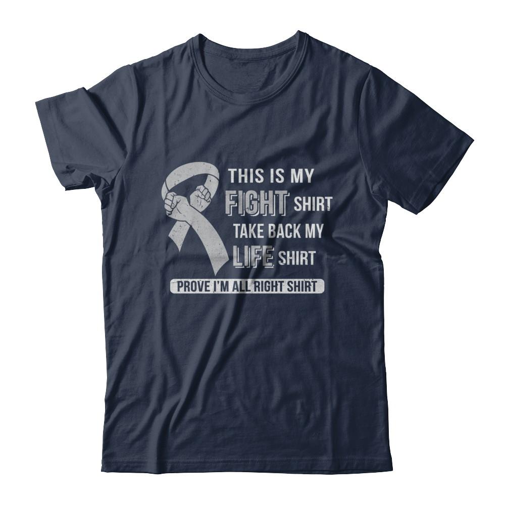 This Is My Fight Brain Cancer Diabetes Awareness-T-Shirt & Hoodie-Classic T-Shirt-Navy