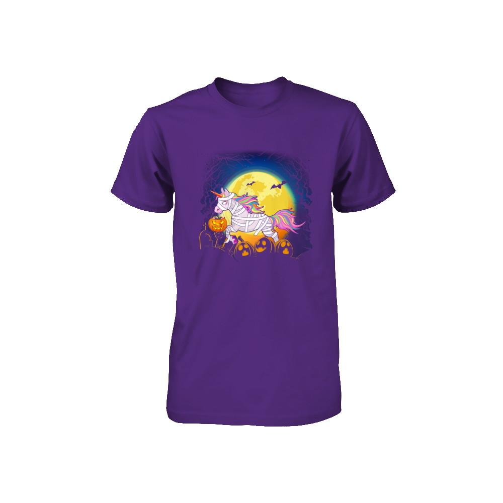 Halloween Pumpkin Unicorn Gift For Kids Girls Youth-Youth Shirt-
