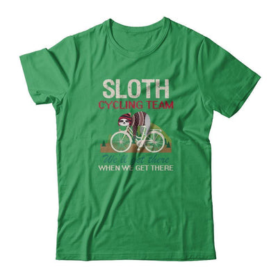 Sloth Cycling Team Lazy Sloth Sleeping On Bicycle-T-Shirt & Tank Top-Premium T-Shirt-Kelly Green