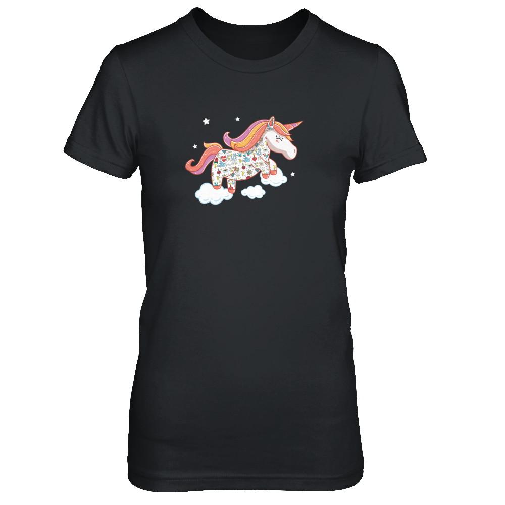 Tattooed Girl Unicorn Tattoos-T-Shirt & Tank Top-Women's T-Shirt-Black
