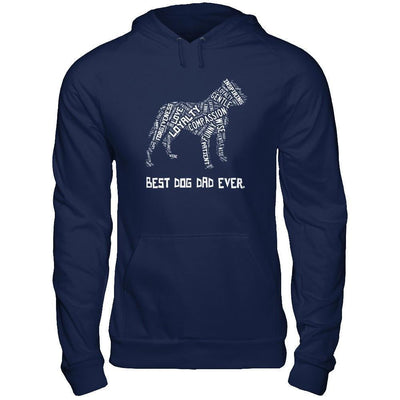 Best Dog Dad Ever Pitbull Lovers-T-Shirt & Hoodie-Pullover Hoodie-Navy