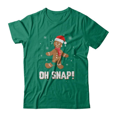 Oh Snap Funny Gingerbread Man Cute Christmas-T-Shirt & Sweatshirt-Classic T-Shirt-Kelly Green