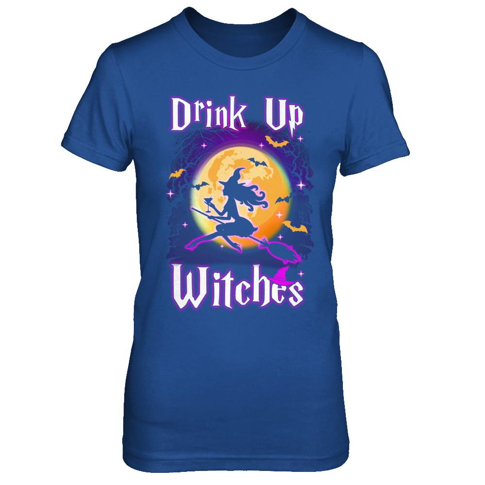 Drink Up Witches Funny Halloween-T-Shirt & Hoodie-Women's T-Shirt-Royal