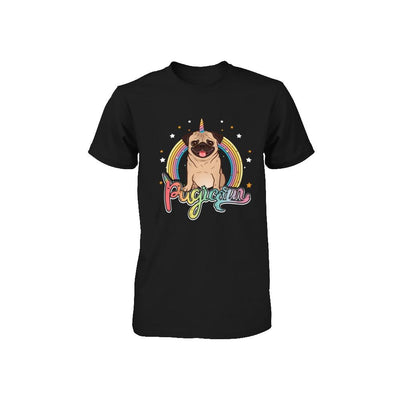 Rainbow Pugicorn Pug Unicorn For Kids Youth-Youth Shirt-Toddler T-Shirt-Black
