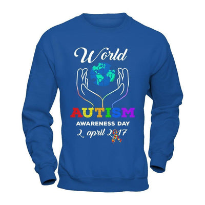 World Autism Awareness 2 April 2018-T-Shirt & Hoodie-Crewneck Sweatshirt-Royal