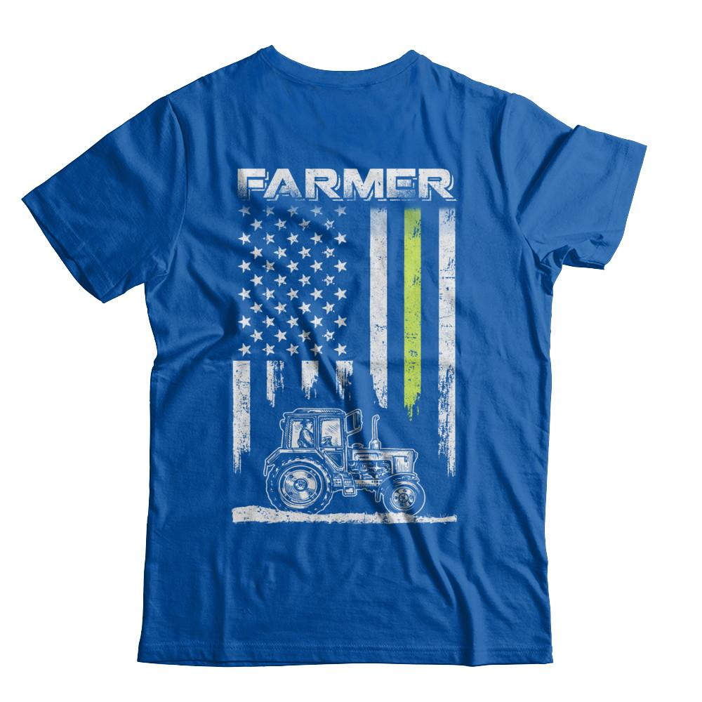 Farmer Patriotic American Flag-T-Shirt & Hoodie-Premium T-Shirt-Royal