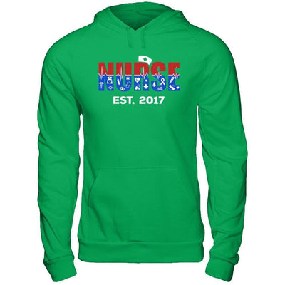 Nurses Est 2017 Graduation-T-Shirt & Hoodie-Pullover Hoodie-Irish Green