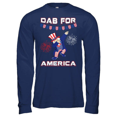 Funny Dabbing Uncle Independence Day 4Th Of July-T-Shirt & Hoodie-Long Sleeve T-Shirt-Navy