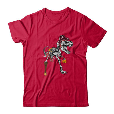 Dinosaurs T-Rex Skeleton Pirate Halloween Saurus For Men Women-T-Shirt & Hoodie-Classic T-Shirt-Red