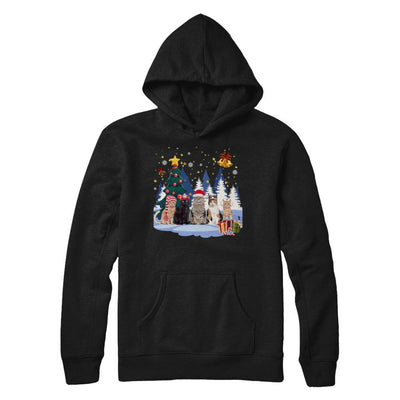 Cute Cats Claus Christmas-T-Shirt & Sweatshirt-Pullover Hoodie-Black