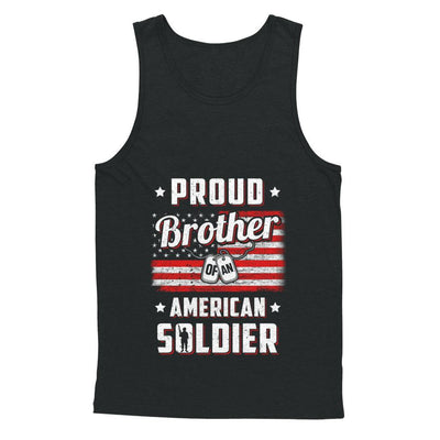 Proud Brother Of A Soldier Army Sister Veteran-T-Shirt & Hoodie-Unisex Tank-Black