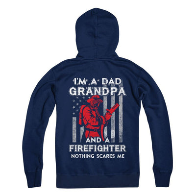 I'm A Dad Grandpa Firefighter Father's Day Gift-T-Shirt & Hoodie-Pullover Hoodie-Navy