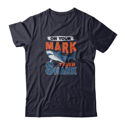 On Your Mark Tiger Shark Distressed-T-Shirt & Tank Top-Premium T-Shirt-Midnight Navy