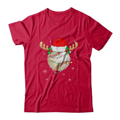 Santa Hat Baseball Reindeer Christmas Gifts-T-Shirt & Sweatshirt-Classic T-Shirt-Red