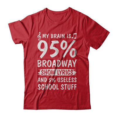 My Brain Is 95% Broadway Show Lyrics 5% Useless-T-Shirt & Hoodie-Classic T-Shirt-Red
