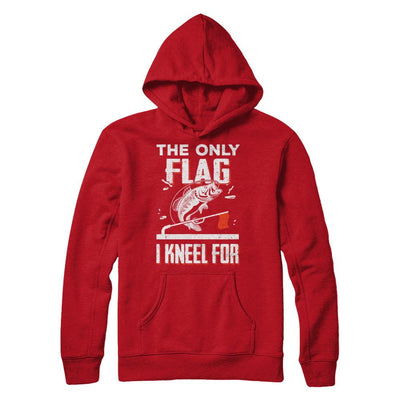 The Only Flag I Kneel For Wahoo ono Fish Fishing-T-Shirt & Hoodie-Pullover Hoodie-Red