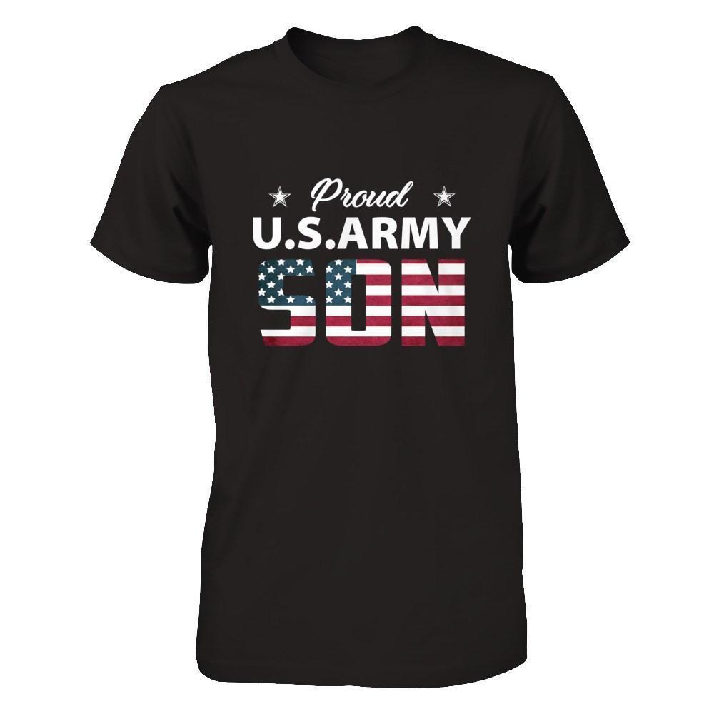 Proud Us Army Son-T-Shirt & Hoodie-Premium T-Shirt-Black