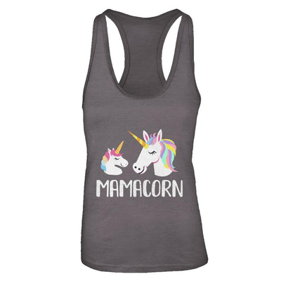 Mamacorn Unicorn Mom And Baby Mothers Day-T-Shirt & Tank Top-Women's Ideal Racerback Tank-Dark Grey