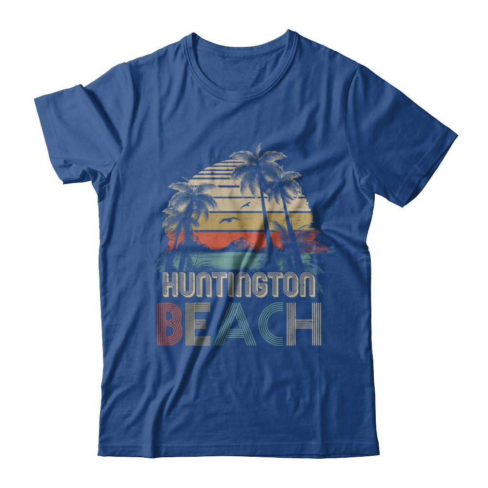 Vintage Summer Huntington Beach California-T-Shirt & Hoodie-Classic T-Shirt-Royal