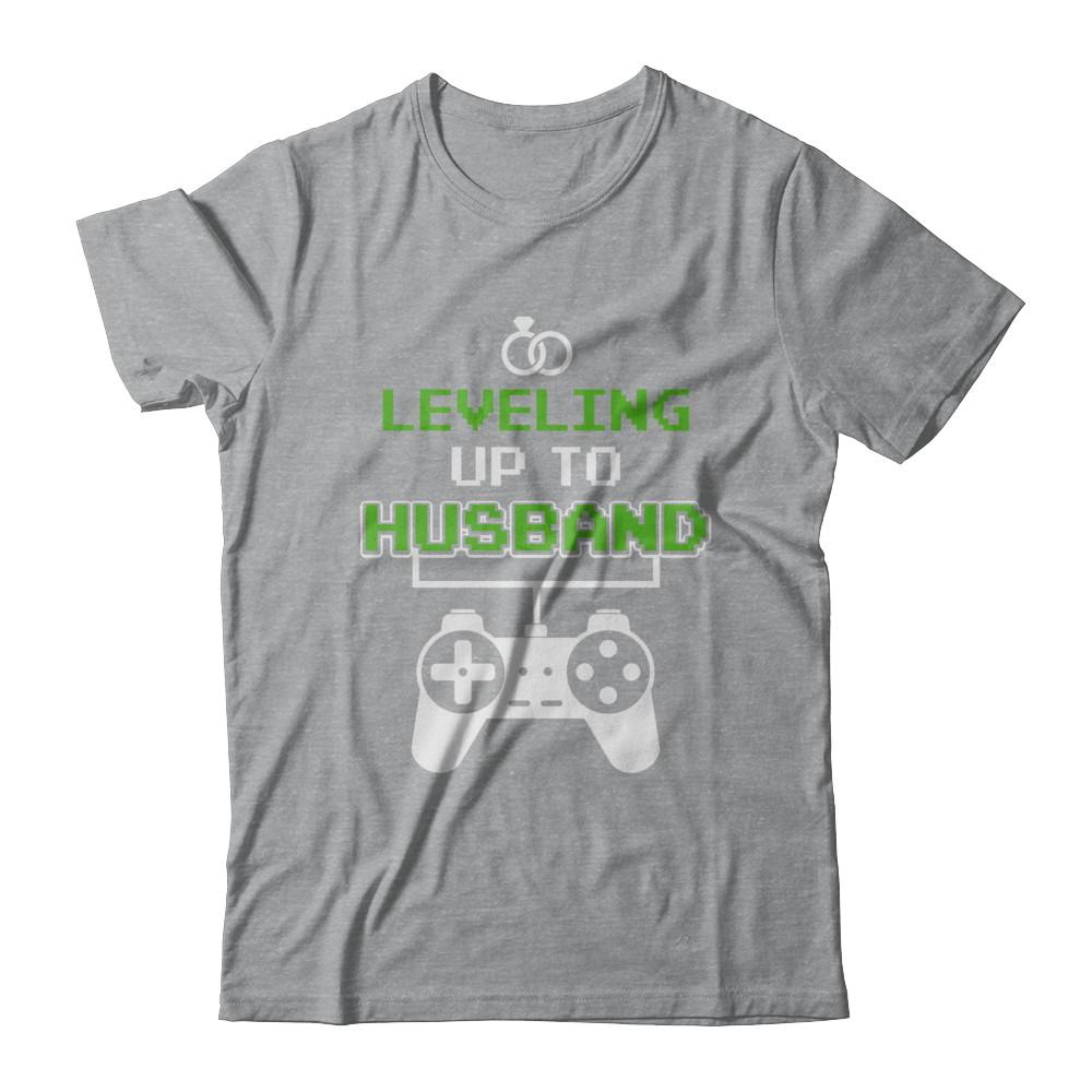 Funny Fiance Leveling Up To Husband For Groom-T-Shirt & Hoodie-Classic T-Shirt-Sport Grey