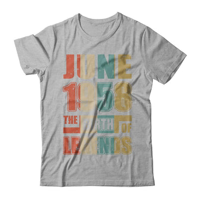 Vintage Retro June 1958 Birth Of Legends 63th Birthday-T-Shirt & Hoodie-Premium T-Shirt-Heather Gray