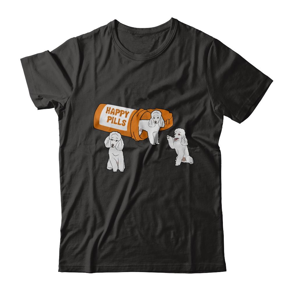 Poodles Happy Pills-T-Shirt & Hoodie-Premium T-Shirt-Black
