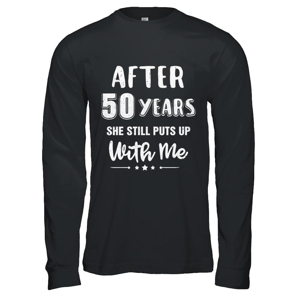 50Th Wedding Anniversary Funny Husband Gift-T-Shirt & Hoodie-Long Sleeve T-Shirt-Black