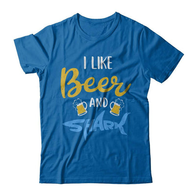 Funny Ocean I Like Beer And Sharks Gift-T-Shirt & Hoodie-Classic T-Shirt-Royal