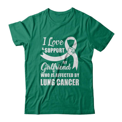 Lung Cancer Awareness Support White Girlfriend Boyfriend-T-Shirt & Hoodie-Classic T-Shirt-Kelly Green