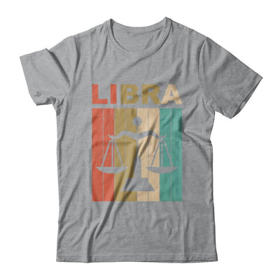 Vintage Libra Zodiac September October Birthday Gift-T-Shirt & Hoodie-Classic T-Shirt-Sport Grey